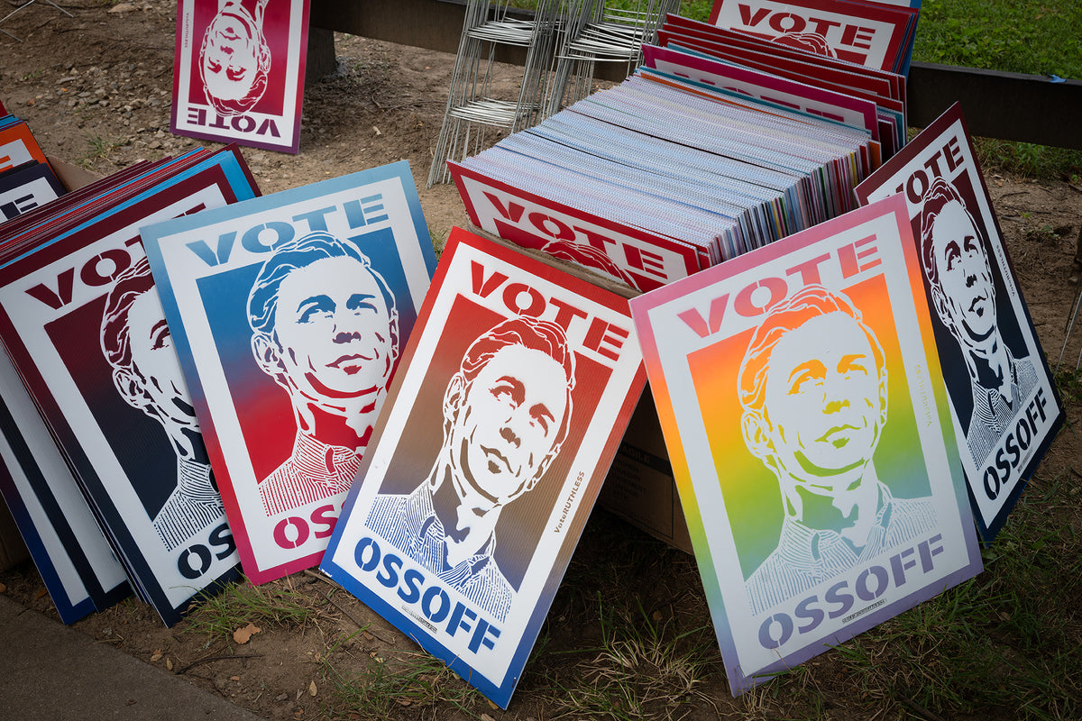 Vote Ossoff -- Yard Sign (2 sided)