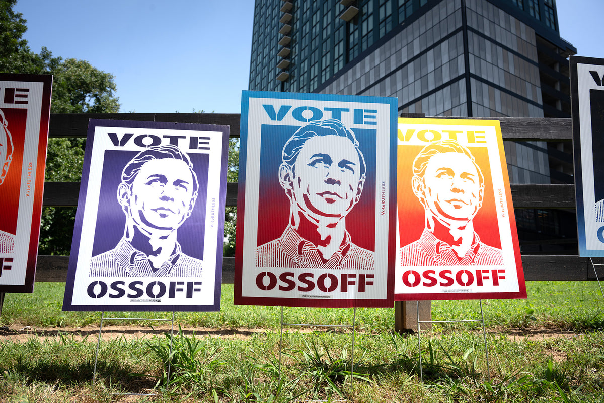 Vote Ossoff -- Yard Sign (2 sided)