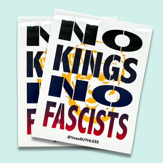 No Kings No Fascist - 2x STICKERS